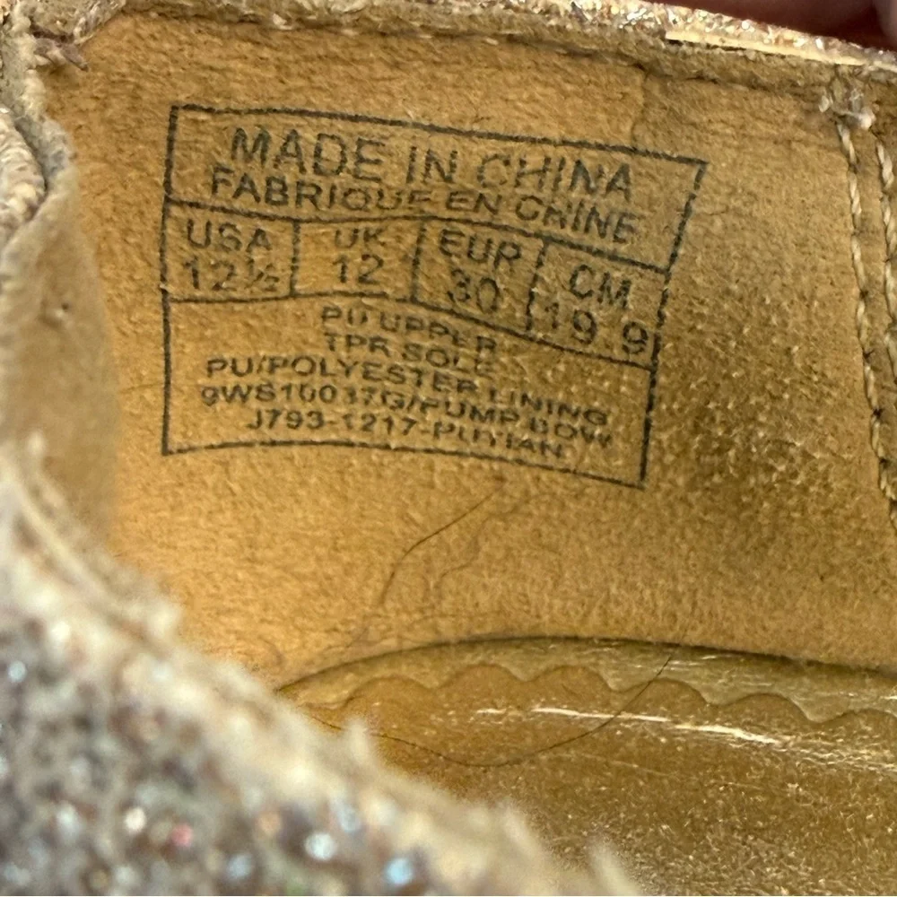 Girls Nine Weat gold glitter heels pumps size 12.5